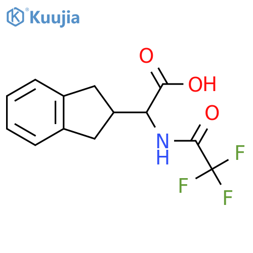 2-(2,3-dihydro-1H-inden-2-yl)-2-(2,2,2-trifluoroacetamido)acetic acid structure