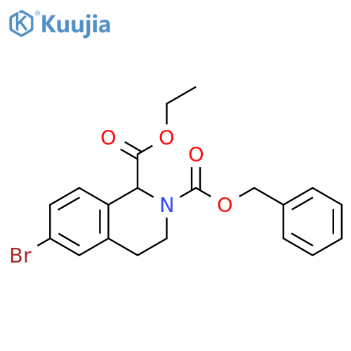 2-Benzyl 1-ethyl 6-bromo-1,2,3,4-tetrahydroisoquinoline-1,2-dicarboxylate structure