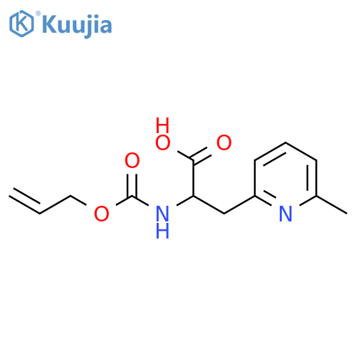 3-(6-methylpyridin-2-yl)-2-{(prop-2-en-1-yloxy)carbonylamino}propanoic acid structure