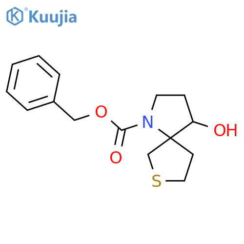 Benzyl 4-hydroxy-7-thia-1-azaspiro[4.4]nonane-1-carboxylate structure
