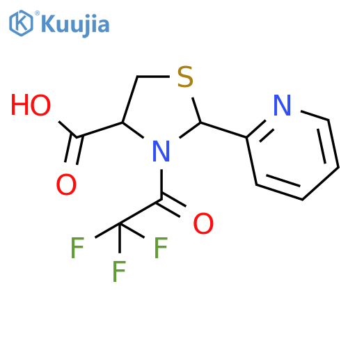 2-(Pyridin-2-yl)-3-(2,2,2-trifluoroacetyl)-1,3-thiazolidine-4-carboxylic acid structure