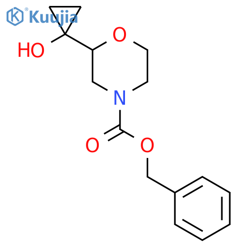 Benzyl 2-(1-hydroxycyclopropyl)morpholine-4-carboxylate structure