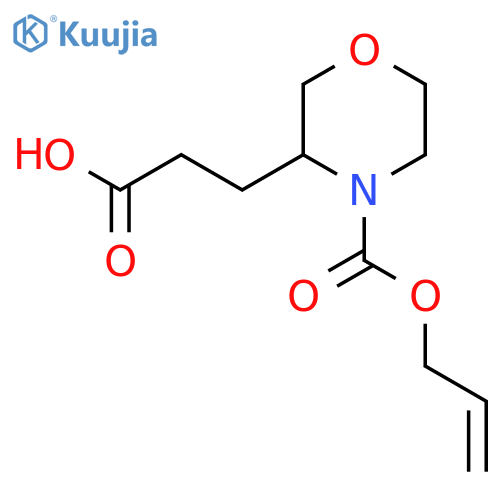 3-{4-(prop-2-en-1-yloxy)carbonylmorpholin-3-yl}propanoic acid structure