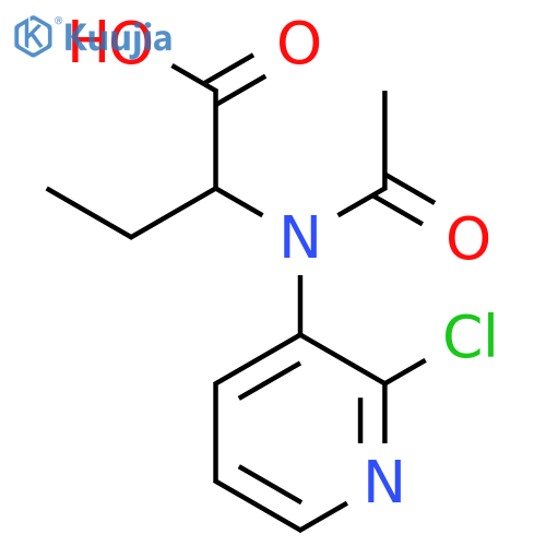 2-N-(2-chloropyridin-3-yl)acetamidobutanoic acid structure