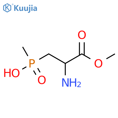(2-Amino-3-methoxy-3-oxopropyl)(methyl)phosphinic acid structure