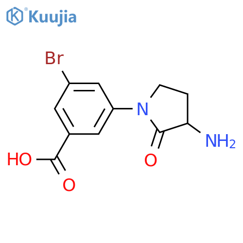 3-(3-Amino-2-oxopyrrolidin-1-yl)-5-bromobenzoic acid structure