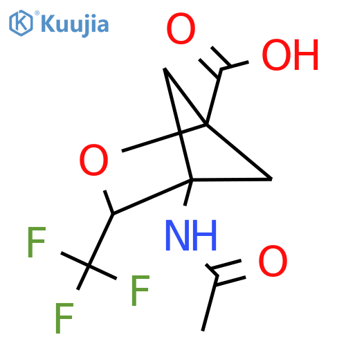 4-acetamido-3-(trifluoromethyl)-2-oxabicyclo2.1.1hexane-1-carboxylic acid structure