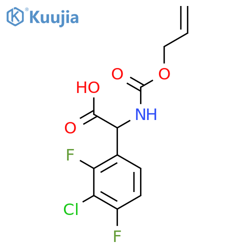 2-(3-chloro-2,4-difluorophenyl)-2-{(prop-2-en-1-yloxy)carbonylamino}acetic acid structure