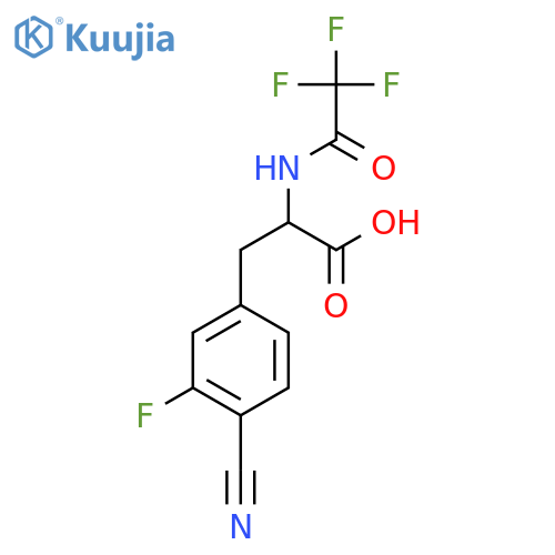 3-(4-Cyano-3-fluorophenyl)-2-(2,2,2-trifluoroacetamido)propanoic acid structure