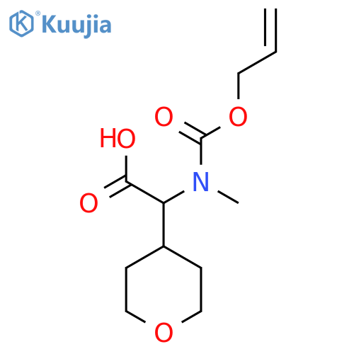 2-{methyl(prop-2-en-1-yloxy)carbonylamino}-2-(oxan-4-yl)acetic acid structure