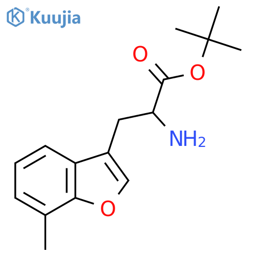 Tert-butyl 2-amino-3-(7-methyl-1-benzofuran-3-yl)propanoate structure