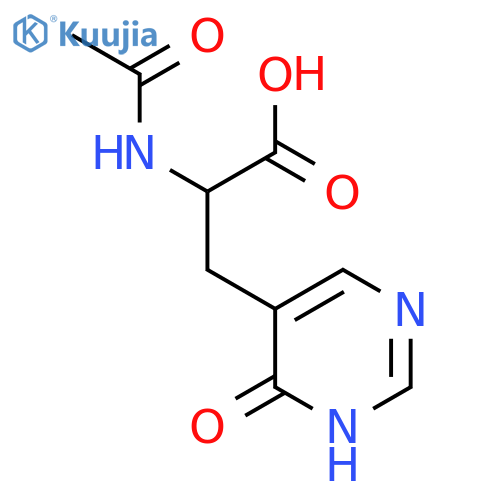 2-Acetamido-3-(6-oxo-1,6-dihydropyrimidin-5-yl)propanoic acid structure