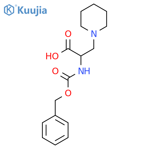 2-{[(Benzyloxy)carbonyl]amino}-3-(piperidin-1-yl)propanoic acid structure