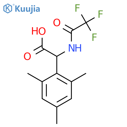 2-(2,2,2-Trifluoroacetamido)-2-(2,4,6-trimethylphenyl)acetic acid structure