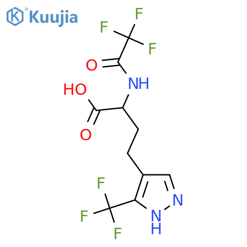 2-(2,2,2-trifluoroacetamido)-4-3-(trifluoromethyl)-1H-pyrazol-4-ylbutanoic acid structure