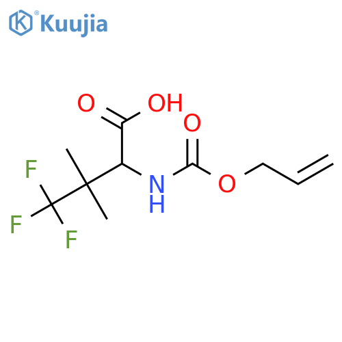 4,4,4-trifluoro-3,3-dimethyl-2-{(prop-2-en-1-yloxy)carbonylamino}butanoic acid structure