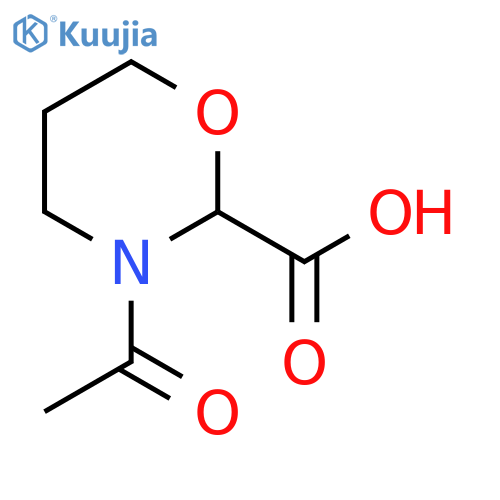 3-Acetyl-1,3-oxazinane-2-carboxylic acid structure