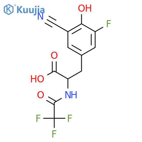 3-(3-Cyano-5-fluoro-4-hydroxyphenyl)-2-(2,2,2-trifluoroacetamido)propanoic acid structure