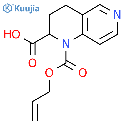 1-(prop-2-en-1-yloxy)carbonyl-1,2,3,4-tetrahydro-1,6-naphthyridine-2-carboxylic acid structure