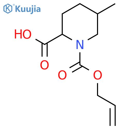 5-methyl-1-(prop-2-en-1-yloxy)carbonylpiperidine-2-carboxylic acid structure