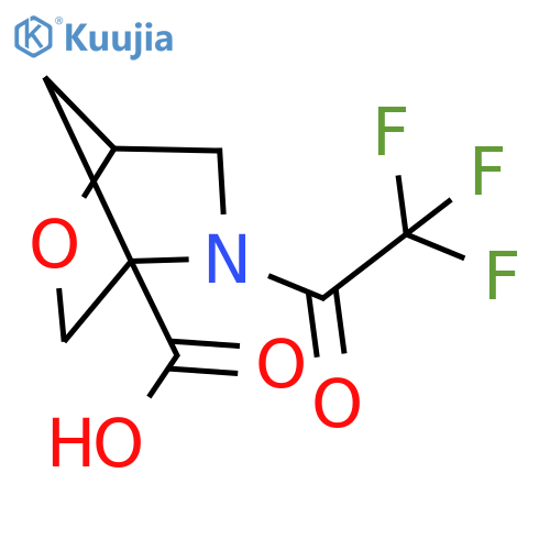 5-(2,2,2-trifluoroacetyl)-2-oxa-5-azabicyclo2.2.1heptane-4-carboxylic acid structure