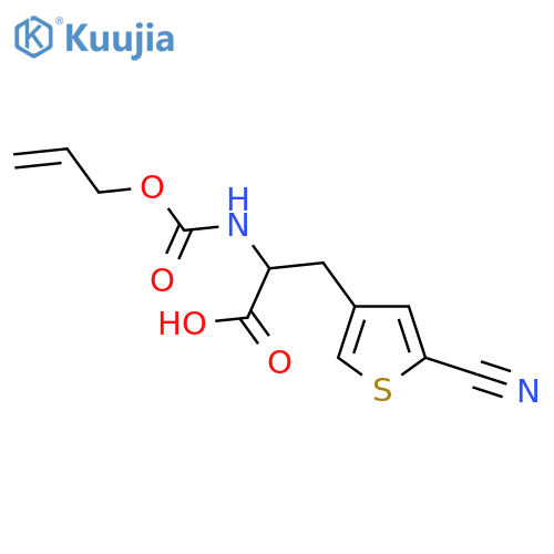 3-(5-Cyanothiophen-3-yl)-2-{[(prop-2-en-1-yloxy)carbonyl]amino}propanoic acid structure