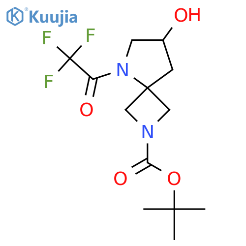 tert-butyl 7-hydroxy-5-(2,2,2-trifluoroacetyl)-2,5-diazaspiro3.4octane-2-carboxylate structure