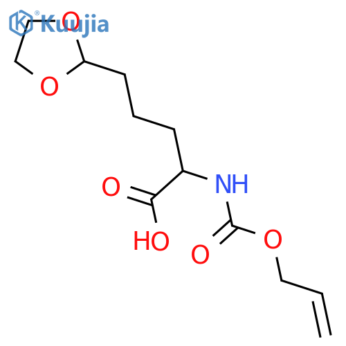 5-(1,3-Dioxolan-2-yl)-2-{[(prop-2-en-1-yloxy)carbonyl]amino}pentanoic acid structure