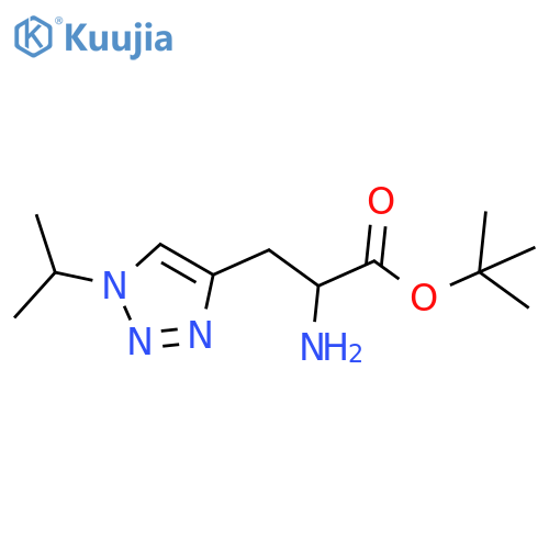 tert-butyl 2-amino-3-1-(propan-2-yl)-1H-1,2,3-triazol-4-ylpropanoate structure