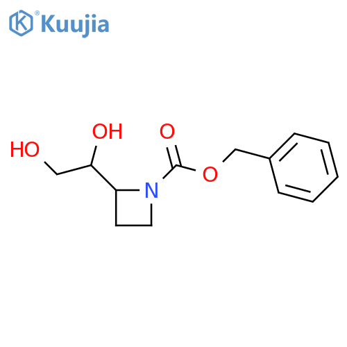 Benzyl 2-(1,2-dihydroxyethyl)azetidine-1-carboxylate structure