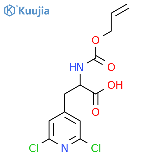 3-(2,6-Dichloropyridin-4-yl)-2-{[(prop-2-en-1-yloxy)carbonyl]amino}propanoic acid structure