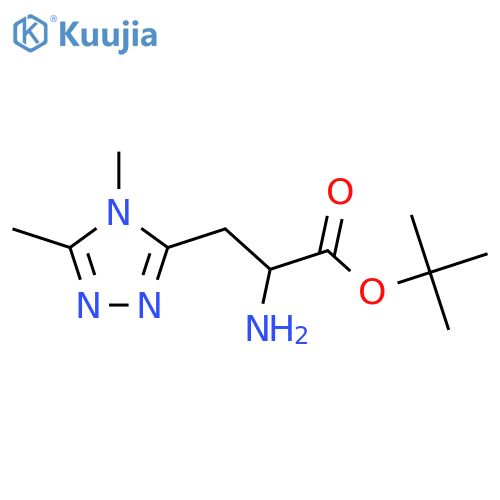tert-butyl 2-amino-3-(dimethyl-4H-1,2,4-triazol-3-yl)propanoate structure