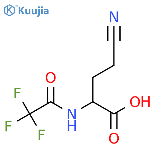 4-Cyano-2-(2,2,2-trifluoroacetamido)butanoic acid structure