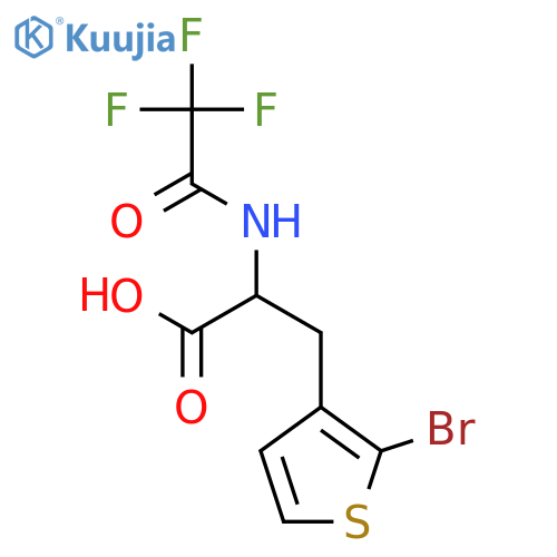 3-(2-Bromothiophen-3-yl)-2-(2,2,2-trifluoroacetamido)propanoic acid structure