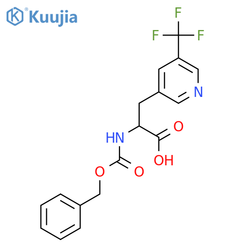 2-{(benzyloxy)carbonylamino}-3-5-(trifluoromethyl)pyridin-3-ylpropanoic acid structure