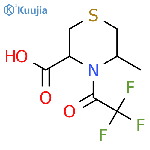 5-Methyl-4-(2,2,2-trifluoroacetyl)thiomorpholine-3-carboxylic acid structure