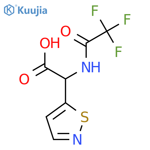 2-(1,2-Thiazol-5-yl)-2-(2,2,2-trifluoroacetamido)acetic acid structure