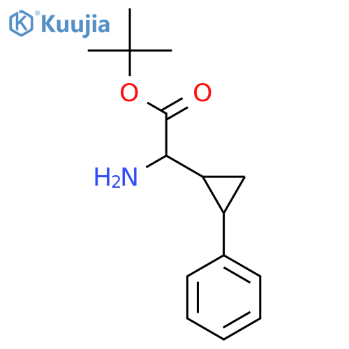 Tert-butyl 2-amino-2-(2-phenylcyclopropyl)acetate structure