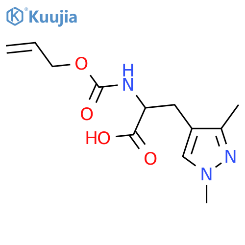 3-(1,3-dimethyl-1H-pyrazol-4-yl)-2-{(prop-2-en-1-yloxy)carbonylamino}propanoic acid structure