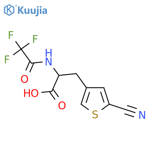 3-(5-Cyanothiophen-3-yl)-2-(2,2,2-trifluoroacetamido)propanoic acid structure