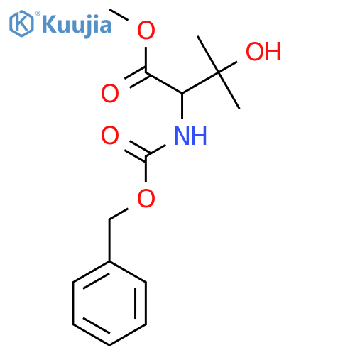 Methyl 2-{[(benzyloxy)carbonyl]amino}-3-hydroxy-3-methylbutanoate structure