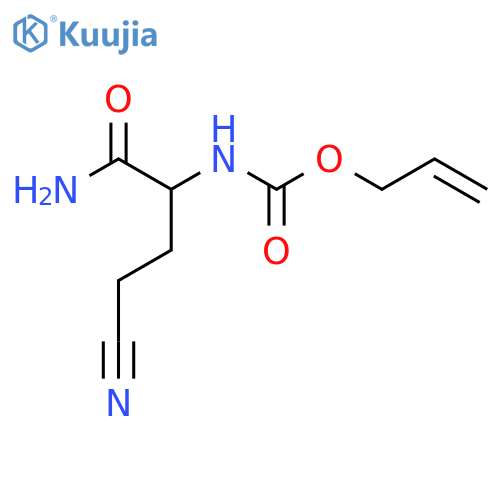 prop-2-en-1-yl N-(1-carbamoyl-3-cyanopropyl)carbamate structure