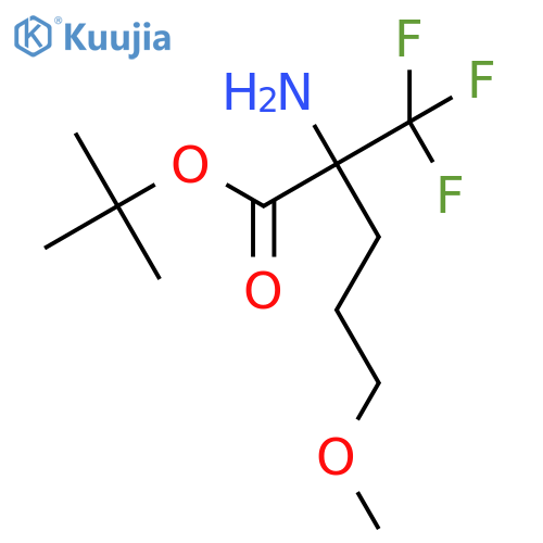 Tert-butyl 2-amino-5-methoxy-2-(trifluoromethyl)pentanoate structure
