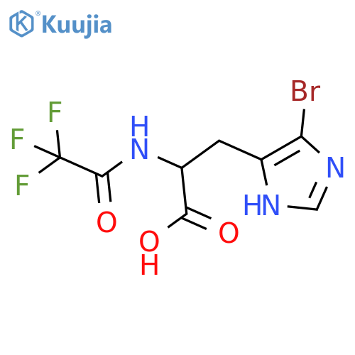 3-(5-bromo-1H-imidazol-4-yl)-2-(2,2,2-trifluoroacetamido)propanoic acid structure