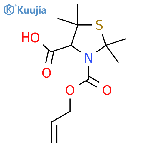 2,2,5,5-Tetramethyl-3-[(prop-2-en-1-yloxy)carbonyl]-1,3-thiazolidine-4-carboxylic acid structure
