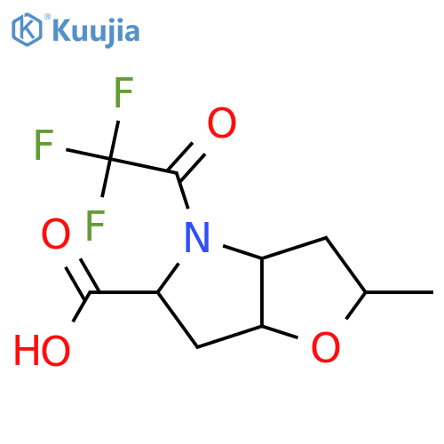2-methyl-4-(2,2,2-trifluoroacetyl)-hexahydro-2H-furo3,2-bpyrrole-5-carboxylic acid structure