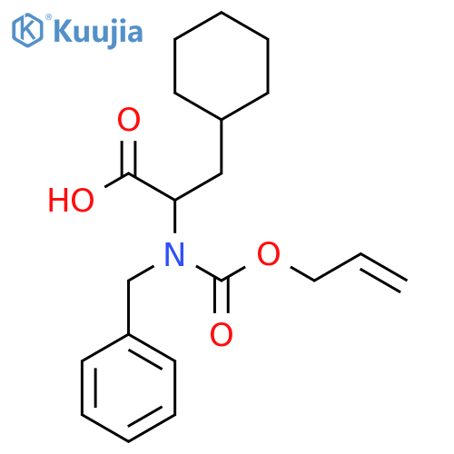 2-{Benzyl[(prop-2-en-1-yloxy)carbonyl]amino}-3-cyclohexylpropanoic acid structure