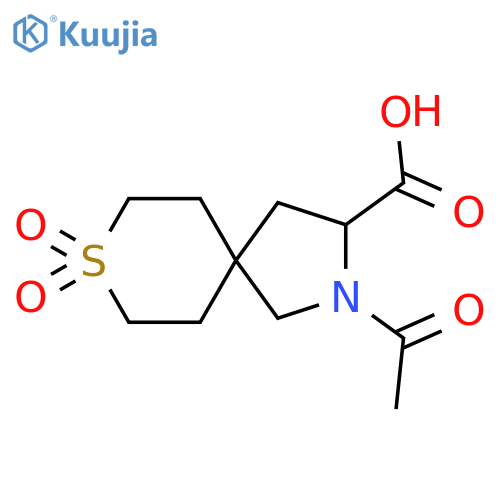 2-Acetyl-8,8-dioxo-8lambda6-thia-2-azaspiro[4.5]decane-3-carboxylic acid structure