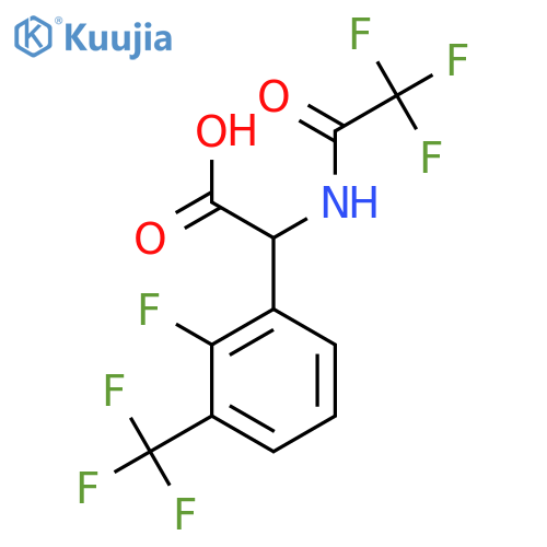 2-2-fluoro-3-(trifluoromethyl)phenyl-2-(2,2,2-trifluoroacetamido)acetic acid structure