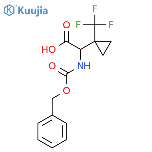 2-{(benzyloxy)carbonylamino}-2-1-(trifluoromethyl)cyclopropylacetic acid structure
